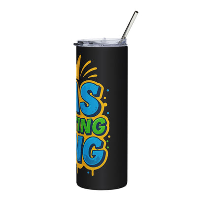 20oz Stainless Tumbler — “Gaslighting King” Bold Graffiti Crown Design