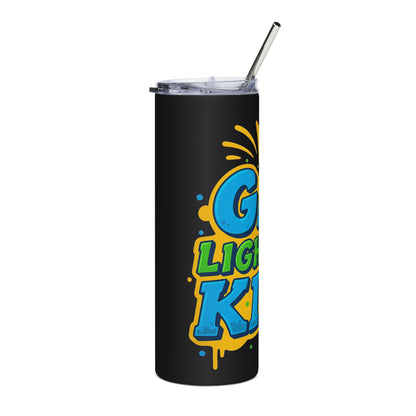 20oz Stainless Tumbler — “Gaslighting King” Bold Graffiti Crown Design
