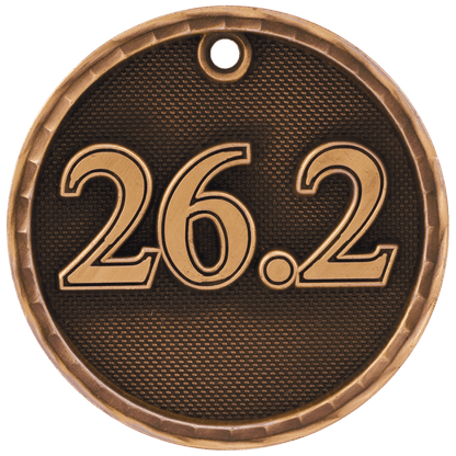 Antique Bronze 2 inch 3-D Marathon medal