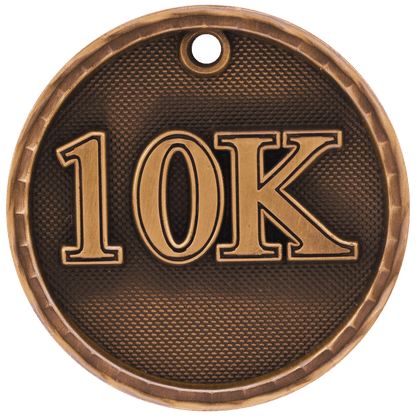 Antique Bronze 2 inch 3-D 10K medal