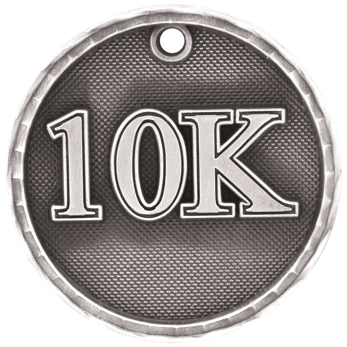 Antique Silver 2 inch 3-D 10K medal