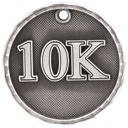 Antique Silver 2 inch 3-D 10K medal