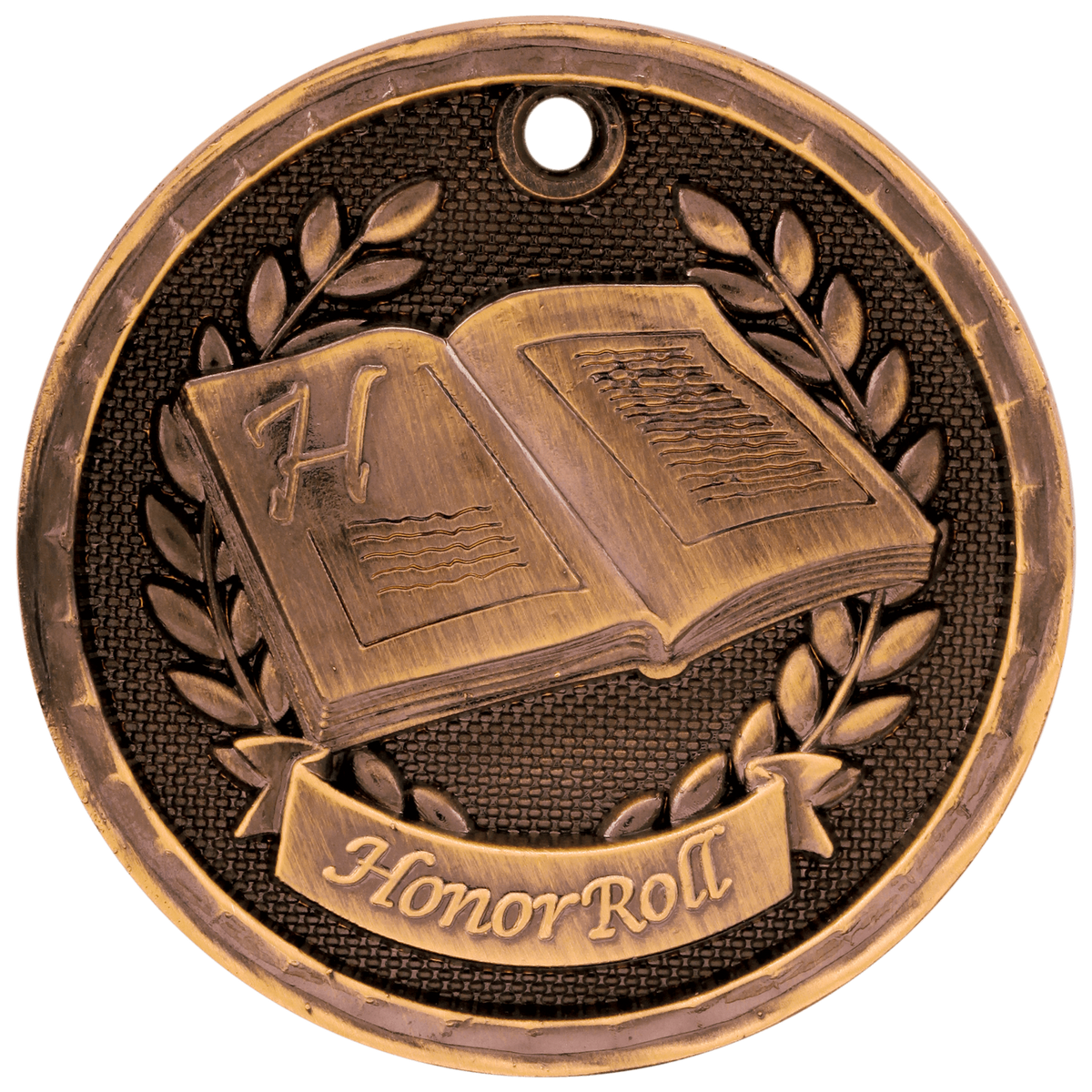 Antique Bronze 2 inch 3-D Honor Roll medal