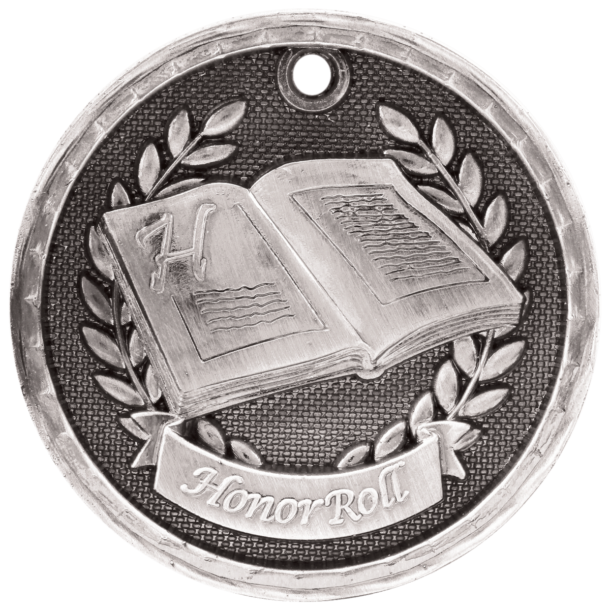 Antique Silver 2 inch 3-D Honor Roll medal