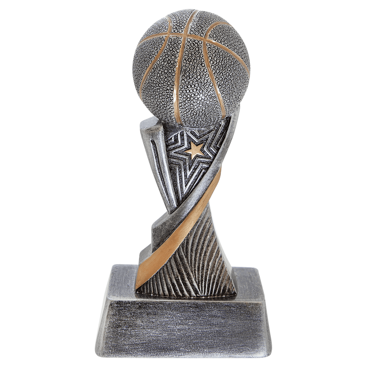 Basketball Aspire award trophy - 6 inches
