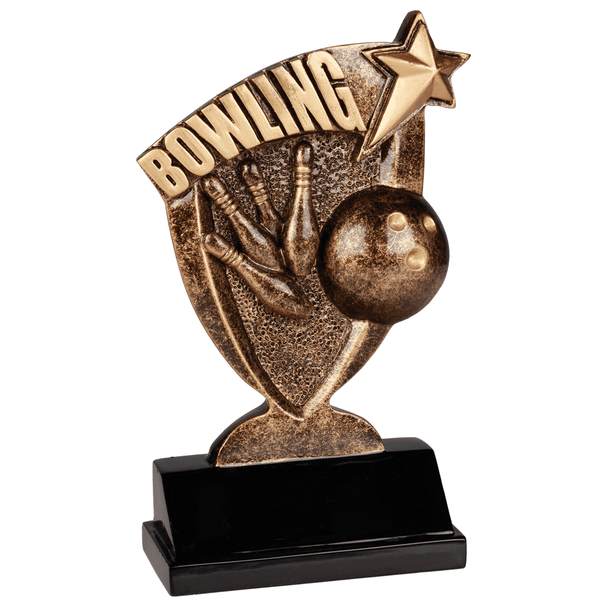 Bowling Broadcast award trophy - 6 inches