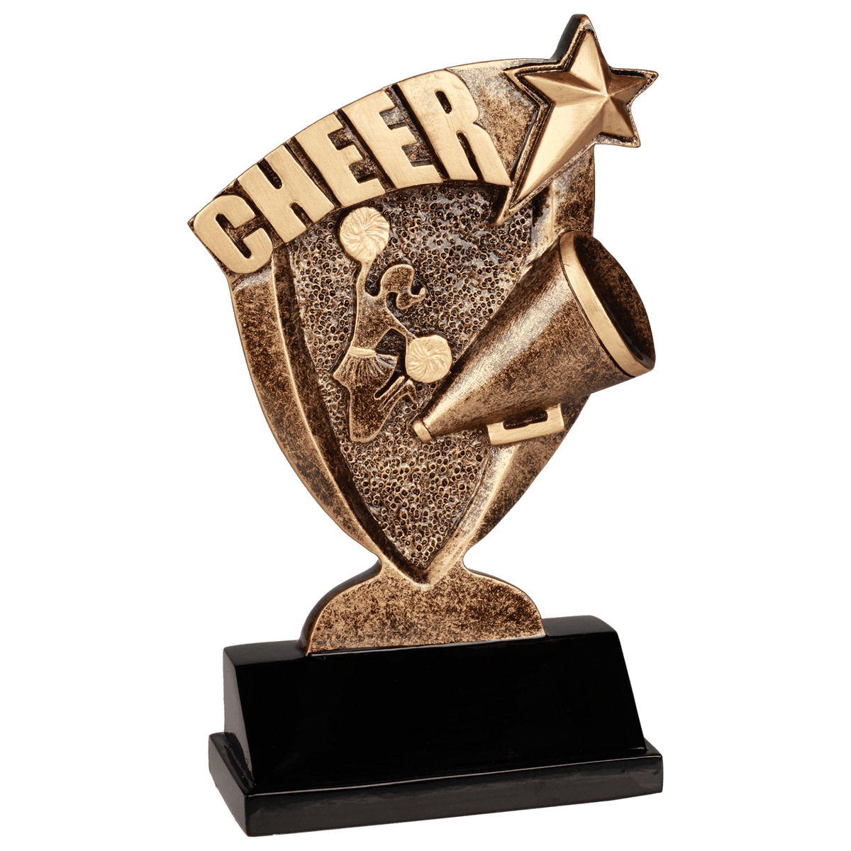 Cheer Broadcast award trophy - 6 inches