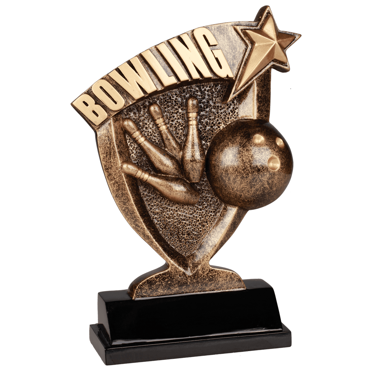 Bowling Broadcast award trophy - 7 inches