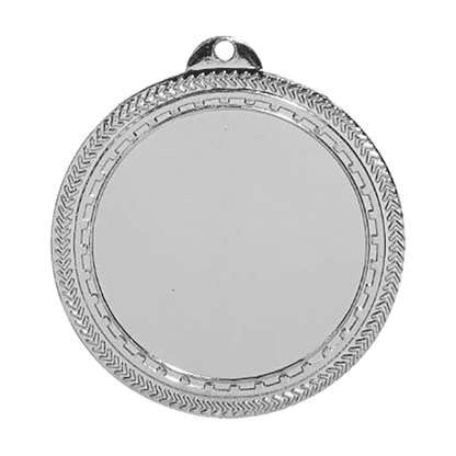 Silver Custom Double-Sided BriteLazer Photo & Logo Award Medal