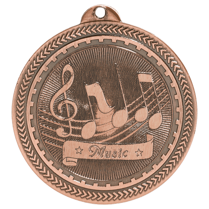 2 inch Antique Bronze Music BriteLazer Medal