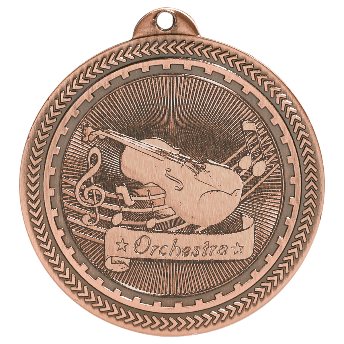 2 inch Antique Bronze Orchestra BriteLazer Medal