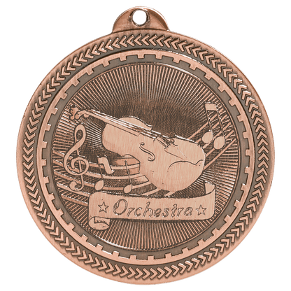 2 inch Antique Bronze Orchestra BriteLazer Medal