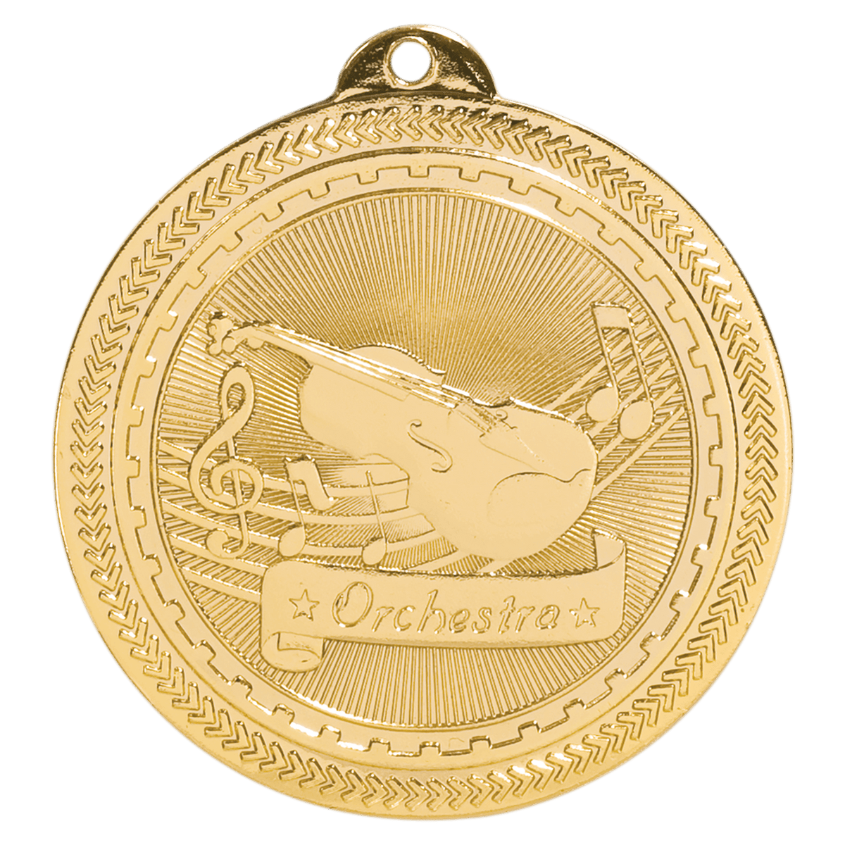 2 inch Bright Gold Orchestra BriteLazer Medal