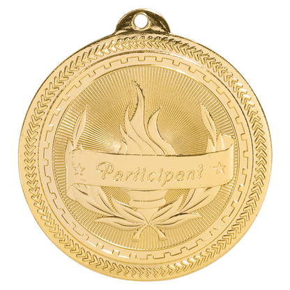2 inch Bright Gold Participant BriteLazer Medal