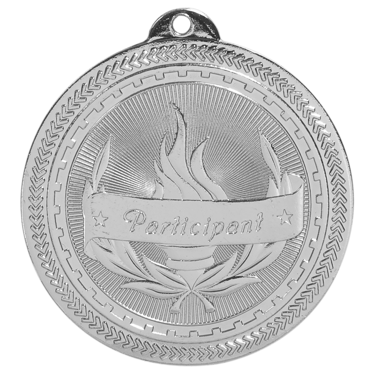 2 inch Bright Silver Participant BriteLazer Medal