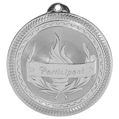 2 inch Bright Silver Participant BriteLazer Medal