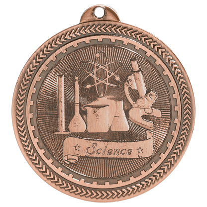 2 inch Antique Bronze Science BriteLazer medal