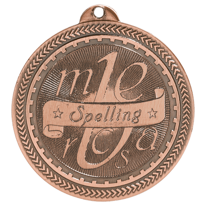 2 inch Antique Bronze Spelling BriteLazer medal