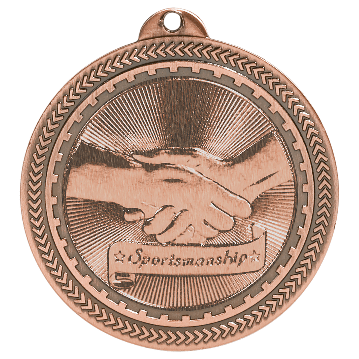 2 inch Antique Bronze Sportsmanship BriteLazer medal