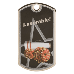 Cheer dog tag award front