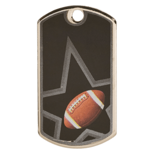 Football dog tag award front