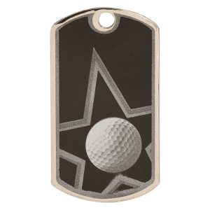 Golf dog tag award front