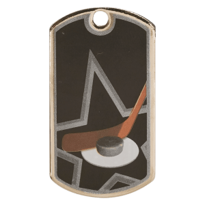Hockey dog tag award front