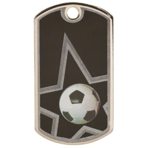 Soccer dog tag award front