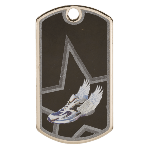 Track dog tag award front