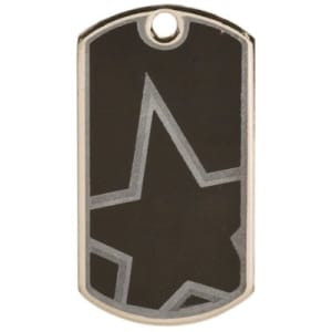 Custom Star dog tag award front