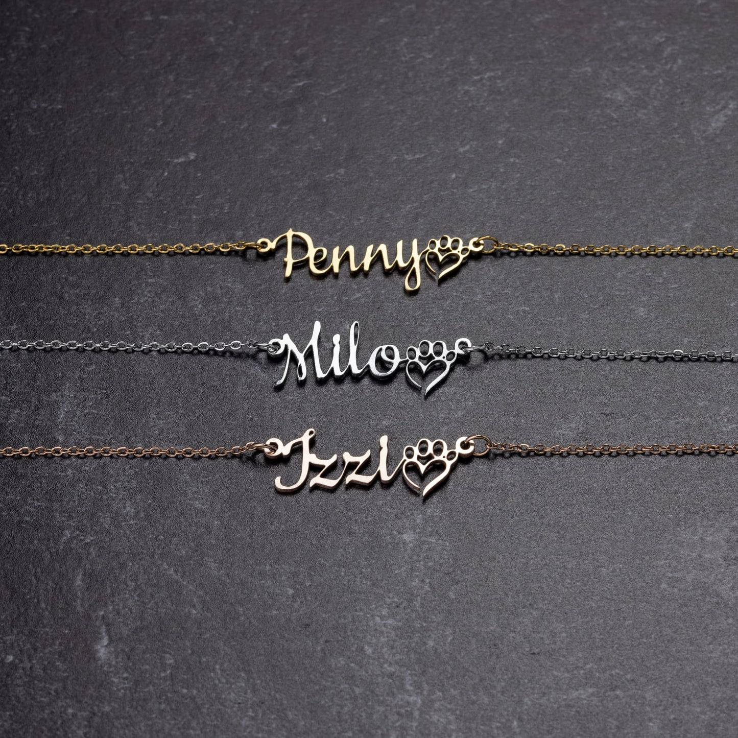 Stainless Steel Custom Dog Name Necklace