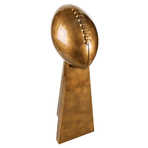 Personalized Fantasy Football Championship Trophy — Antique Gold or Silver - 10¼ inches / Antique Gold