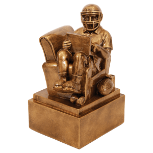 Personalized Fantasy Football Man in Chair Award Trophy - 6 inches