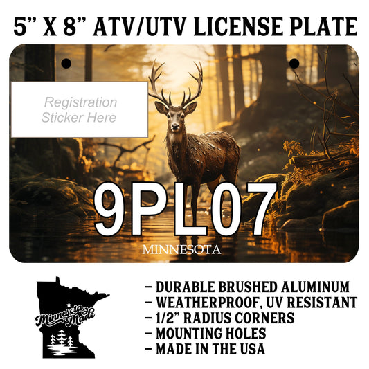 Forest Buck Creek ATV UTV License Plate – 5" x 8" Aluminum