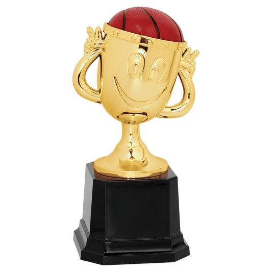 Basketball Happy Cup award trophy - 6 inches
