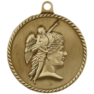 2-inch Achievement High Relief medal in Antique Gold