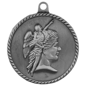2-inch Achievement High Relief medal in Antique Silver