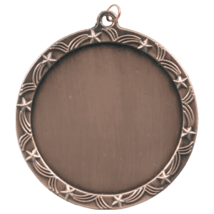 Stars & Scroll custom medal - Antique Bronze