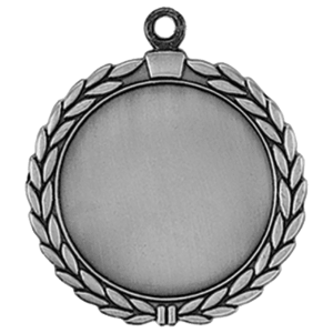Laurel custom medal - Antique Silver