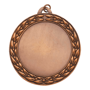 Classic Wreath custom medal - Antique Bronze