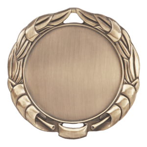 Sculpted Wreath custom medal - Antique Gold