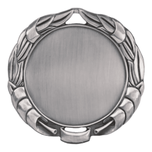 Sculpted Wreath custom medal - Antique Silver
