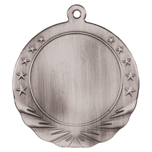Starburst custom medal - Antique Silver