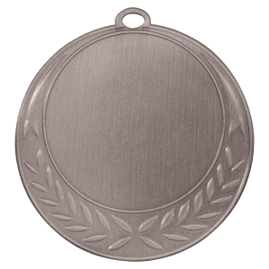Half Wreath custom medal - Antique Silver