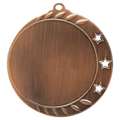 Bronze Custom Three-Star Photo & Logo Award Medal
