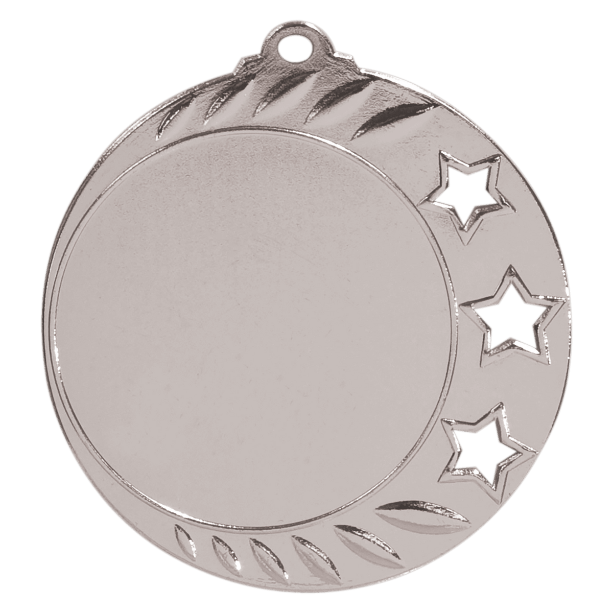 Silver Custom Three-Star Photo & Logo Award Medal