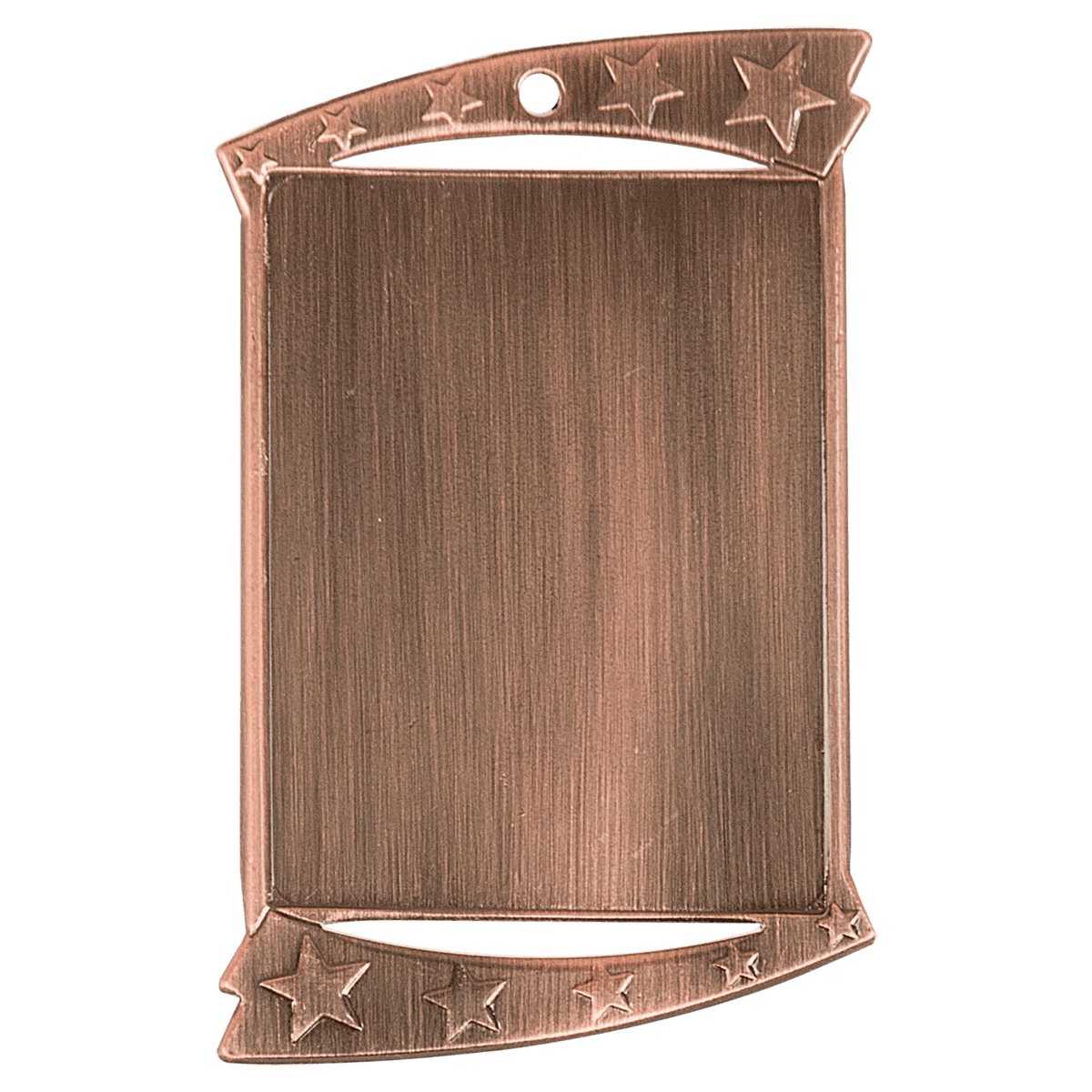 Bronze custom rectangular award medal
