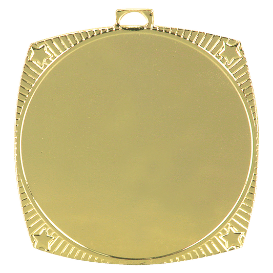 Gold Custom 2 1/8" Square Photo & Logo Award Medal