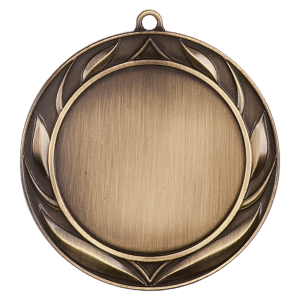Laurel Wreath custom medal - Antique Gold