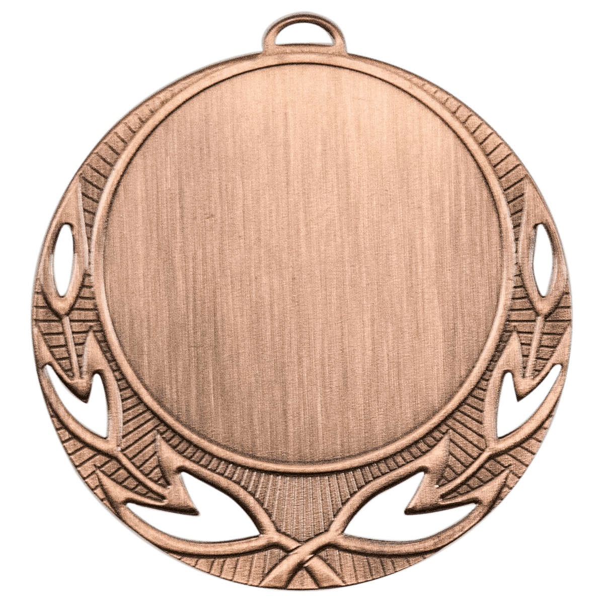 Bronze Custom 2 3/4" Open Wreath Photo & Logo Award Medal